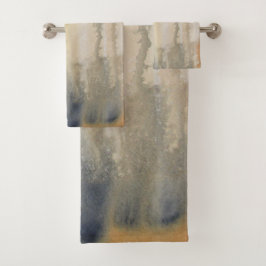 Conjunto De Toalhas Sienna Wilds Watercolor Abstrato