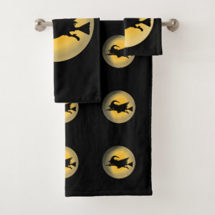 Conjunto De Toalhas Silhueta da Bruxa Má Voadora