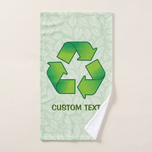Conjunto De Toalhas Símbolo de reciclagem (Toalha de mão)