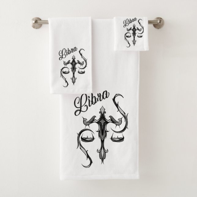 Conjunto De Toalhas Símbolo Libra Zodiac (Insitu)