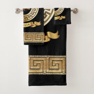 Conjunto De Toalhas Símbolo Sicília (com Trinacria) Bath Towel Set