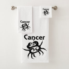 Conjunto De Toalhas Símbolo Zodiac do cancer e Sinal