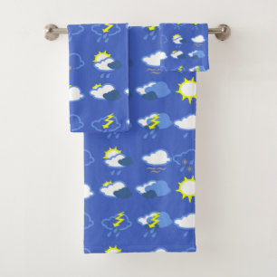 Conjunto De Toalhas símbolos meteorológicos simples