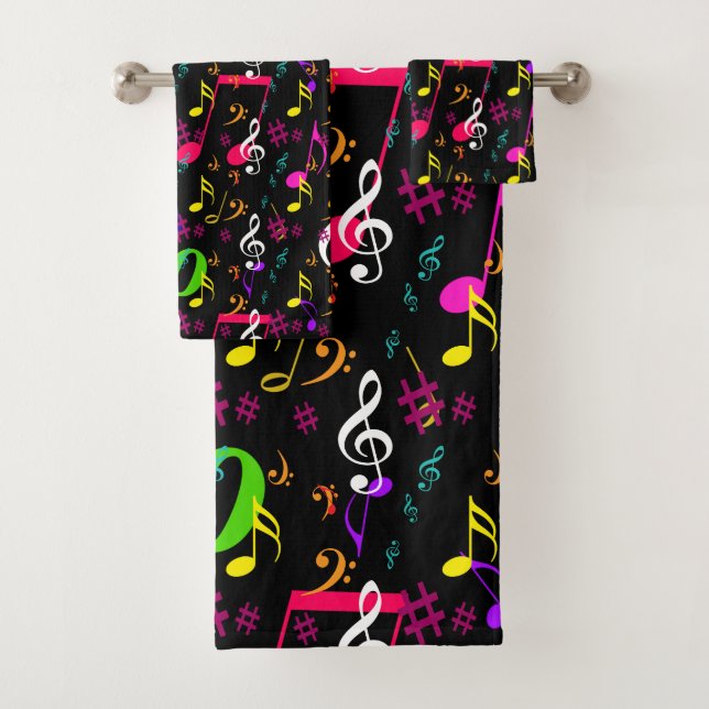 Conjunto De Toalhas Símbolos Musicais Design (Insitu)