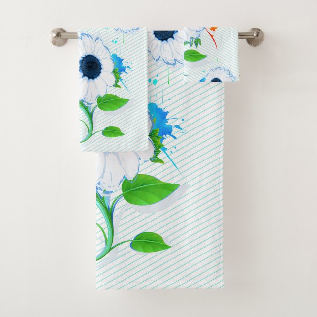 Conjunto De Toalhas Simile Sunflower Floral (Insitu)