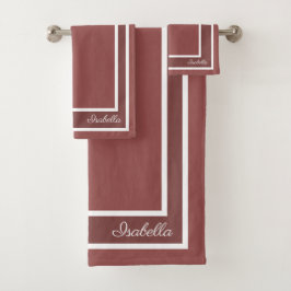 Conjunto De Toalhas Simple Modern Marsala