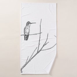 Conjunto De Toalhas Simplesmente um colibri em uma vara