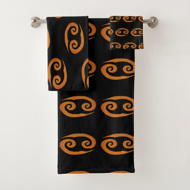 Conjunto De Toalhas Sinal Zodiac do Ouro do cancer (Insitu)