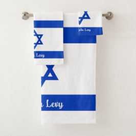 Conjunto De Toalhas Sinalizador Israelita Personalizado