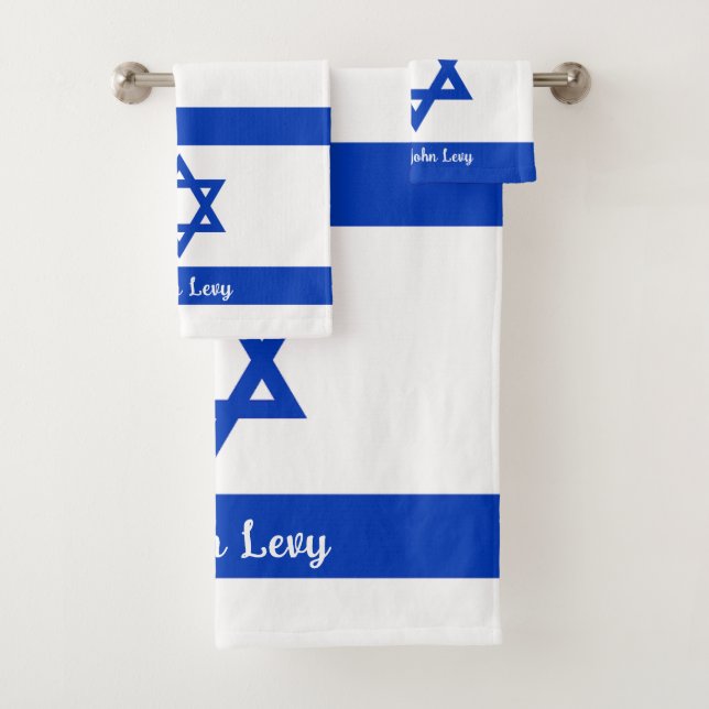 Conjunto De Toalhas Sinalizador Israelita Personalizado (Insitu)