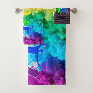 Conjunto De Toalhas SlipperyJoe's Dancing Pride Shadows gay presentes 