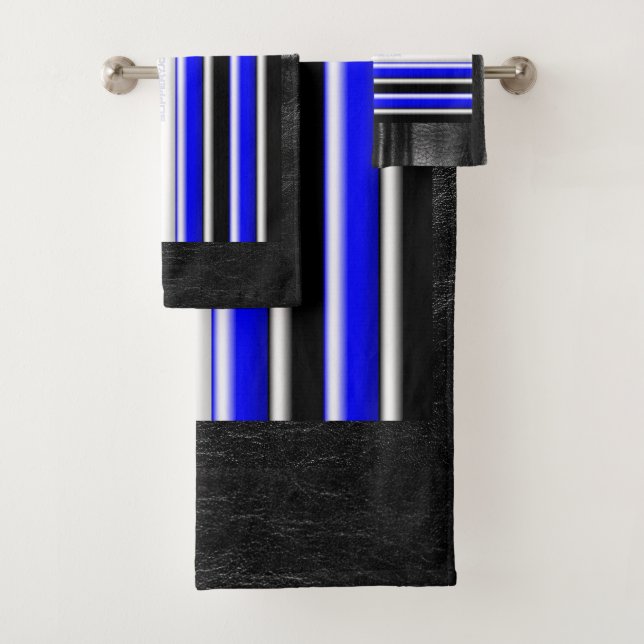 Conjunto De Toalhas SlipperyJoe's Gay Leather Pride flag black royal (Insitu)