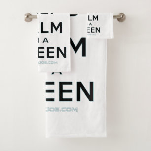 Conjunto De Toalhas SlipperyJoe's Mantenha Calma Rainha Coroa Real joi