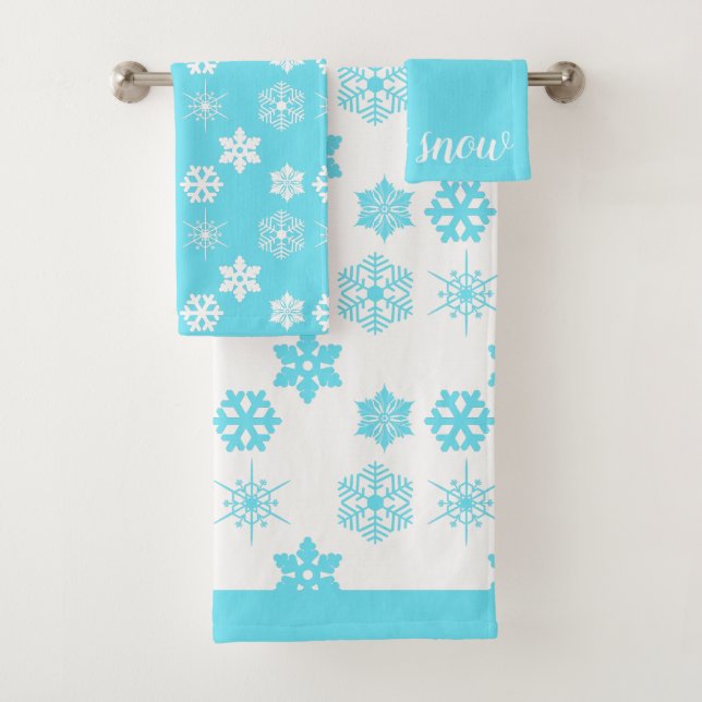 Conjunto De Toalhas Snowflakes Bath Towel Set (Insitu)