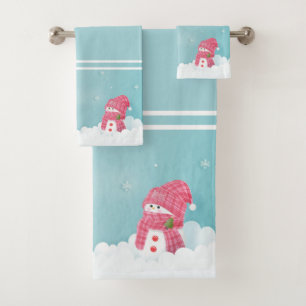 Conjunto De Toalhas Snowman de Natal