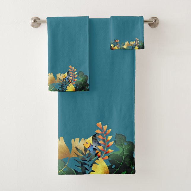 Conjunto De Toalhas Sob O Mar (Insitu)