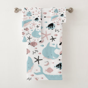 Conjunto De Toalhas Sob o Mar