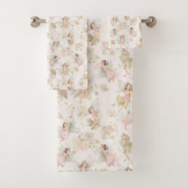 Conjunto De Toalhas sobre uma borboleta de flores em uma coroa