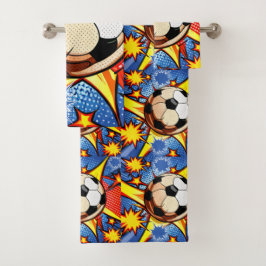 Conjunto De Toalhas Soccer Burst