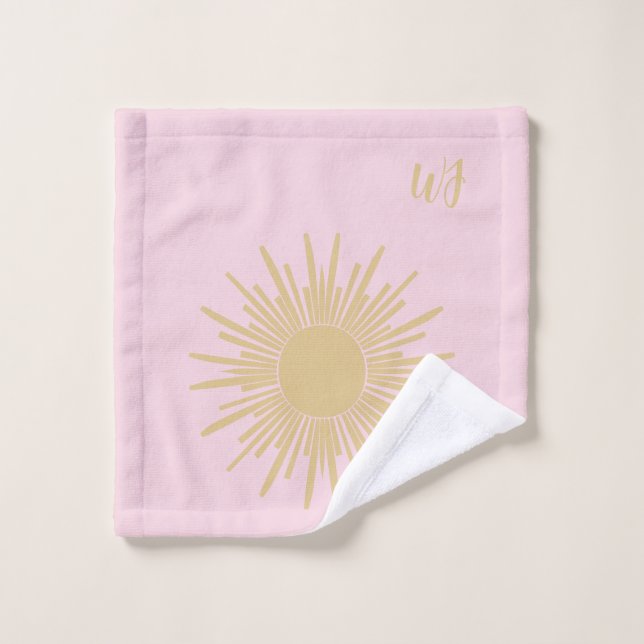 Conjunto De Toalhas Sol Inicial Personalizado  (Pano de lavar)