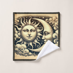 Conjunto De Toalhas Sol & Lua Celestiais Vintage
