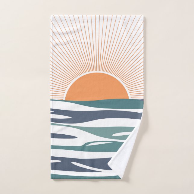 Conjunto De Toalhas Sol nascido pelo mar (Toalha de mão)