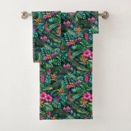 Conjunto De Toalhas Sonho de Selva de Crocodilo Padrão de Superfície C