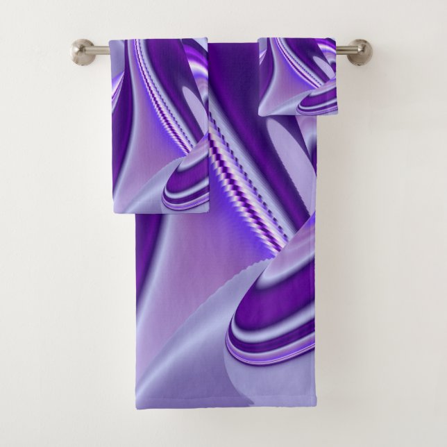 Conjunto De Toalhas Sonhos de Arco-Íris de Flor Roxo (Insitu)