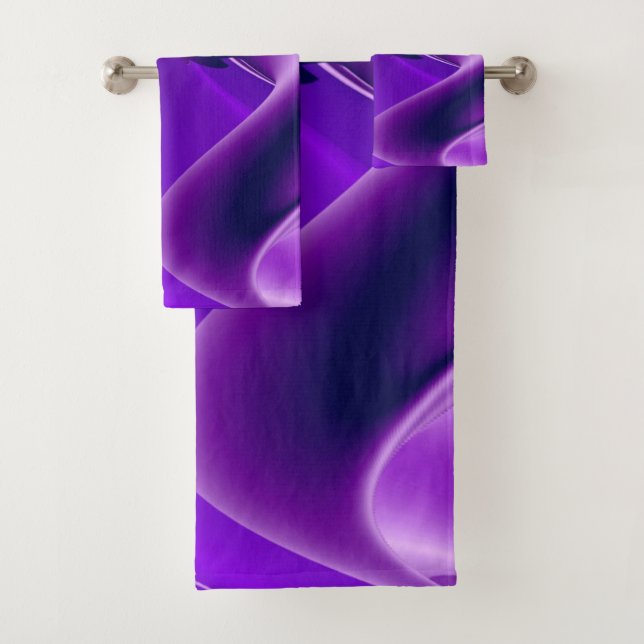 Conjunto De Toalhas Sonhos de Arco-Íris de Flor Roxo (Insitu)