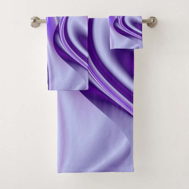 Conjunto De Toalhas Sonhos de Arco-Íris de Flor Roxo (Insitu)