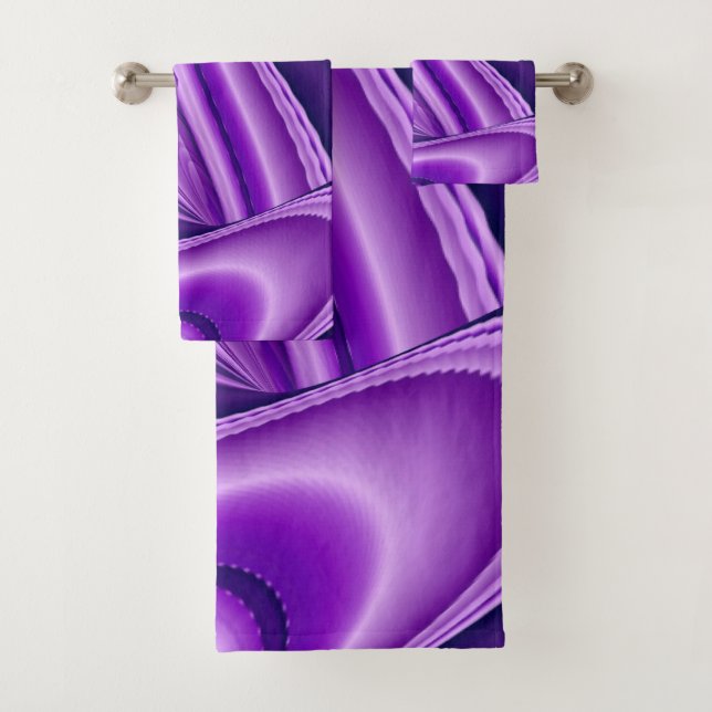 Conjunto De Toalhas Sonhos de Arco-Íris de Flor Roxo (Insitu)