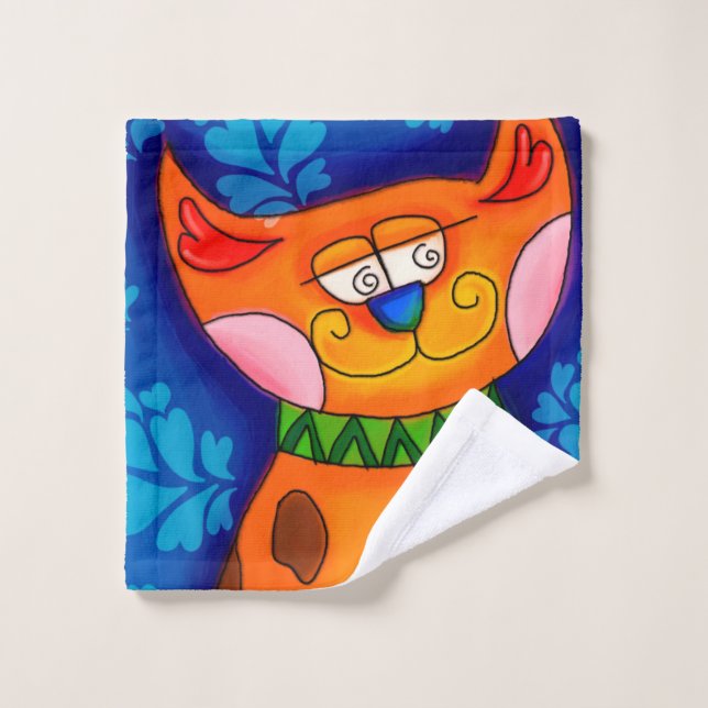 Conjunto De Toalhas Sorriso Laranja Tabby Cat (Pano de lavar)