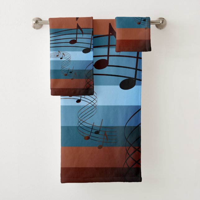 Conjunto De Toalhas Southwest Kokopelli Music 2 Towel Set (Insitu)