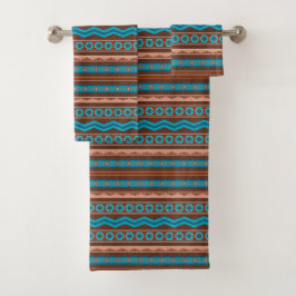 Conjunto De Toalhas Southwest Style Geometric Cameron Gorge Design