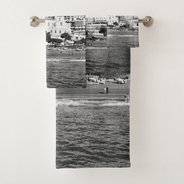 Conjunto De Toalhas Spiaggia di Positano Marina Grande 1 - BW (Insitu)
