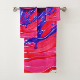 Conjunto De Toalhas Splash de Morango Vibrante