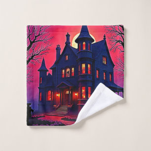 Conjunto De Toalhas Spooky Haunted House em Dusk Design