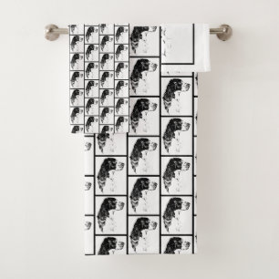 Conjunto De Toalhas Springer Spaniel Vintage Dog Art