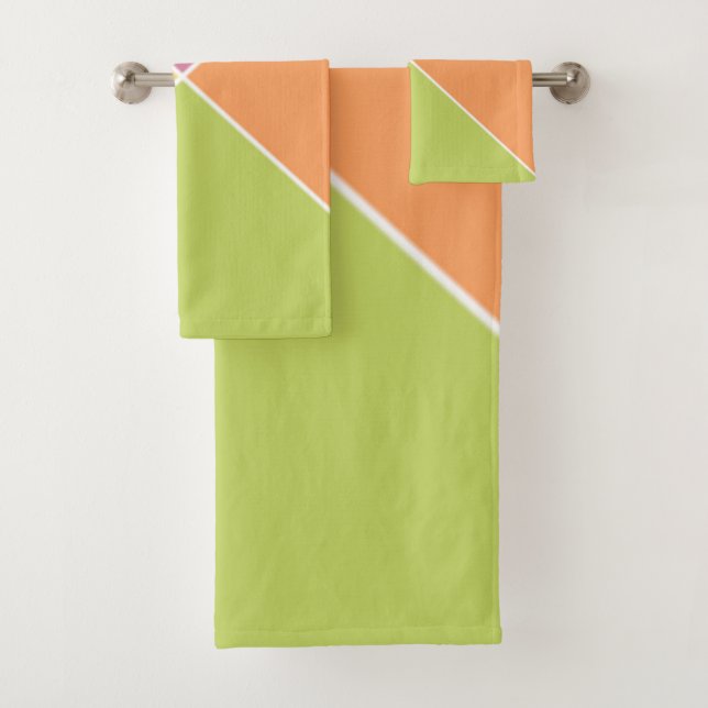 Conjunto De Toalhas Springtime Sherbet Argyle (Insitu)