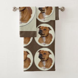Conjunto De Toalhas Staffordshire Bull Terrier