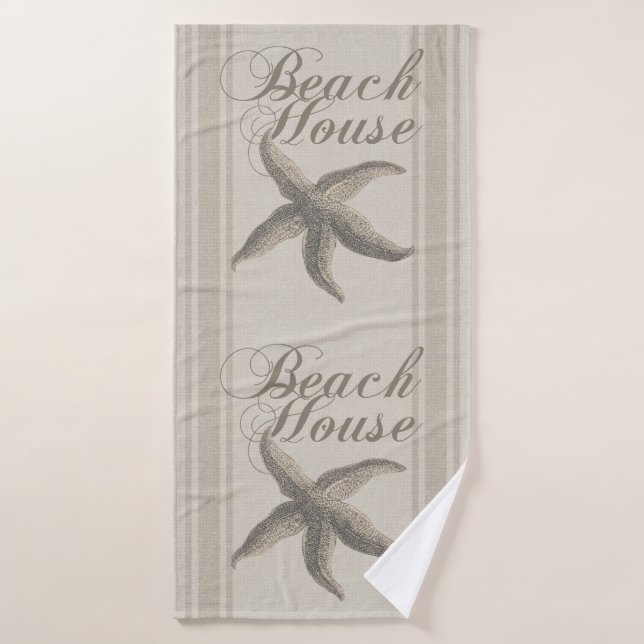 Conjunto De Toalhas Starfish Beach House Seashore Coastal (Toalha de Banho)