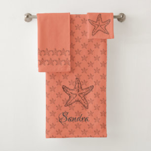 Conjunto De Toalhas Starfish da casa Chic Beach do Coral White