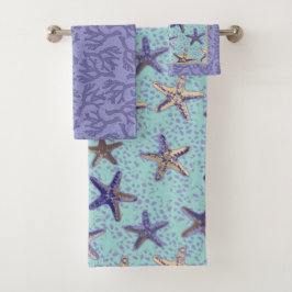 Conjunto De Toalhas Starfish na areia com Coralize