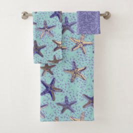 Conjunto De Toalhas Starfish na areia com Coralize