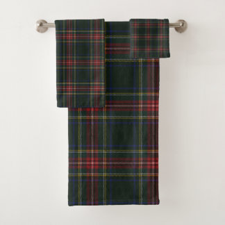 Conjunto De Toalhas Stewart Black Modern Original Tartan