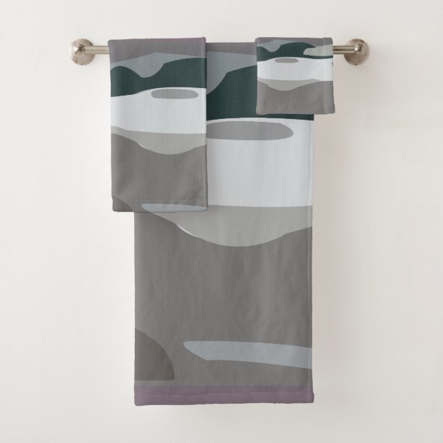 Conjunto De Toalhas Storm Sky Cloud Sea Waves Trendy Bathroom (Insitu)
