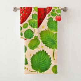 Conjunto De Toalhas Strawberry Dadaist Trabalho de arte