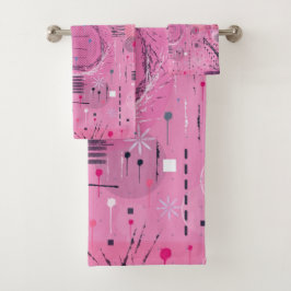 Conjunto De Toalhas Strawberry Sundae Abstract Art 