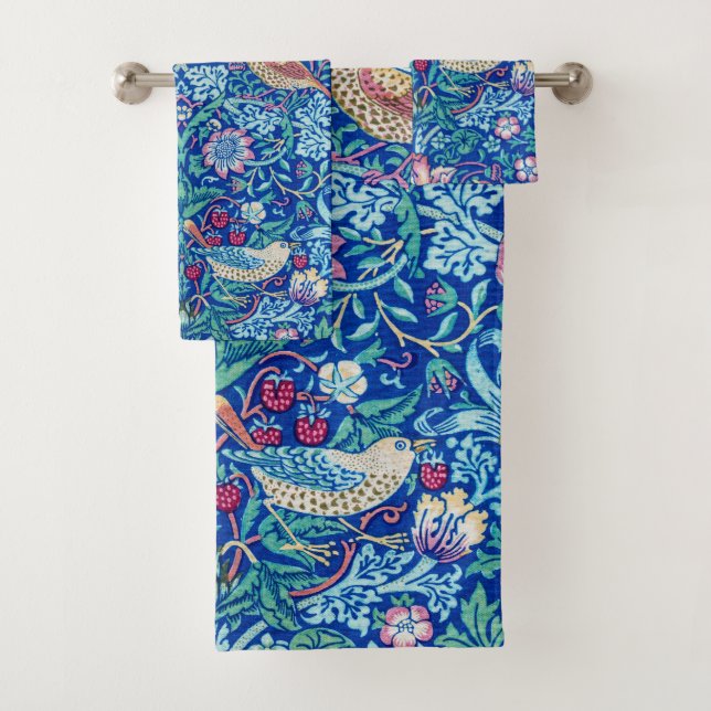 Conjunto De Toalhas Strawberry Thef Blue, William Morris (Insitu)