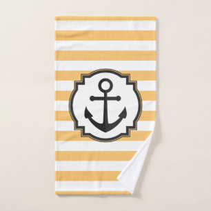 Conjunto De Toalhas Stripes e Âncora